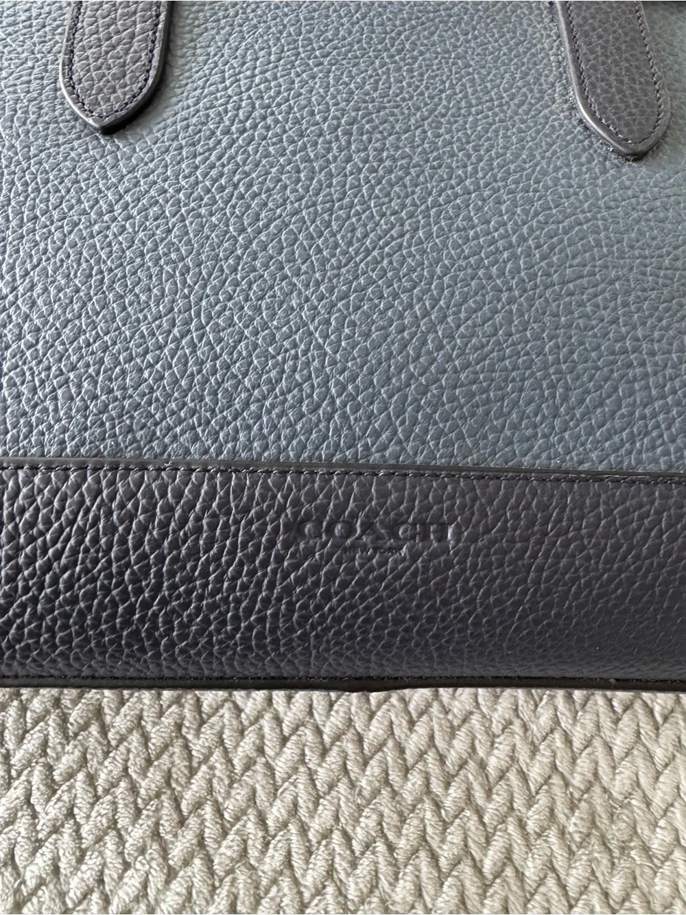 NWOT COACH Hamilton Portfolio Briefcase Laptop Bag Pebble Leather Colorblock